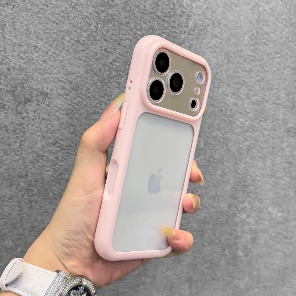 Turn to 17 Transparent Candy Color Frame DIY Phone Case For iPhone 17 Pro Max Air 11 13 14 12 15 Pro 16 Plus Acrylic Back Cover