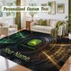 Tappeto Quadrato in Velluto di Cristallo Nome Personalizzato Motivo John Deere Antiscivolo Decorazione Pavimento Casa Tappeto