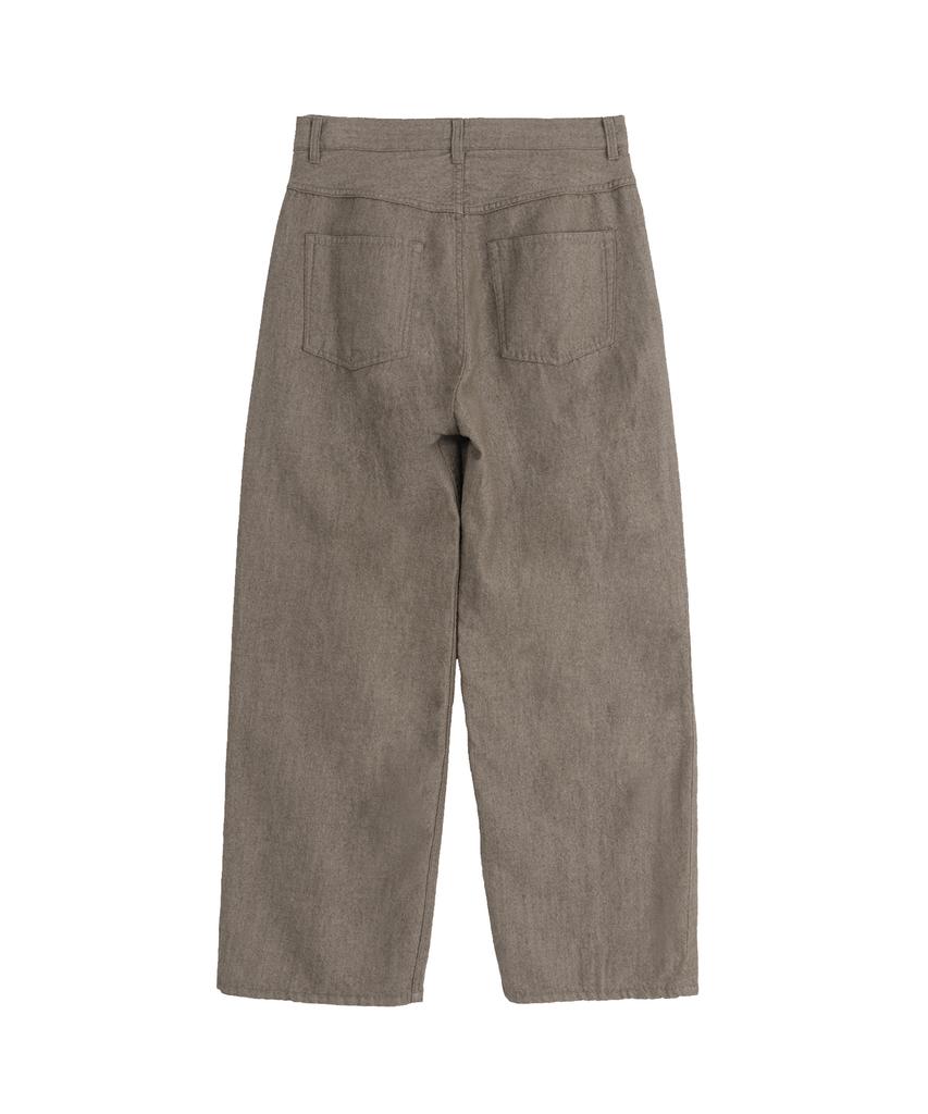 Beulaunyadeu Boiled Wool Twill Pants, Brown