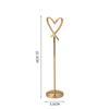 Heart-Shaped Stainless Steel Table Card Holder for Weddings, Restaurants, or Banquets.