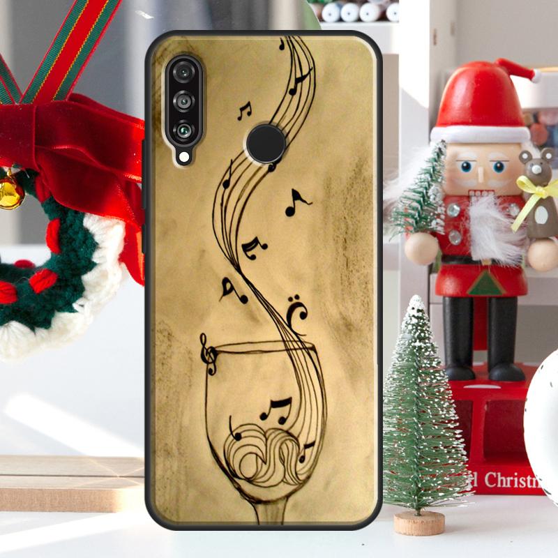 Music Note Musical Treble Clef For Huawei Nova 12i 11i 8i 12s Y73 Y72 Y61 Y91 Y90 Y70 Y60 9 10 SE P60 Pro P30 P40 Lite Case