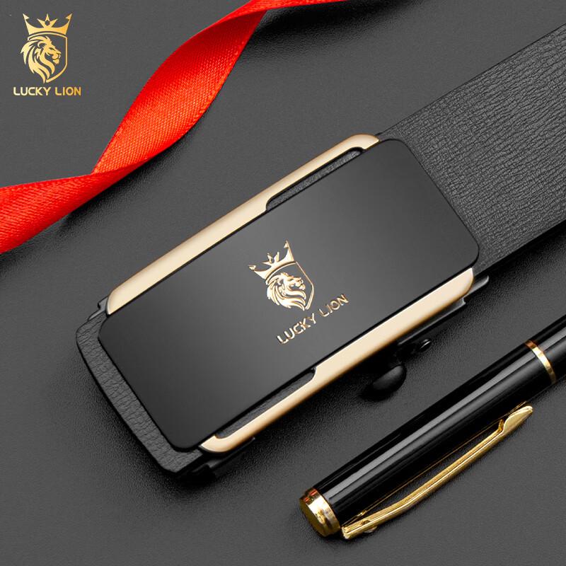 LUCKY LION Men's Automatic Buckle Leather Belt