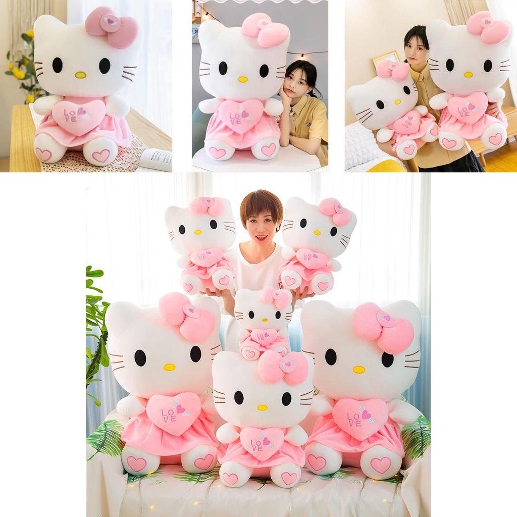 Huge Hello Kitty Pink Love Plush Stuffed Animal Doll Kids Birthday Gifts