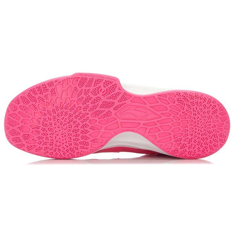 Li Ning Yu Qiong High-Top Basketball Shoes Unisex Sneakers Pink White ABPL003-4