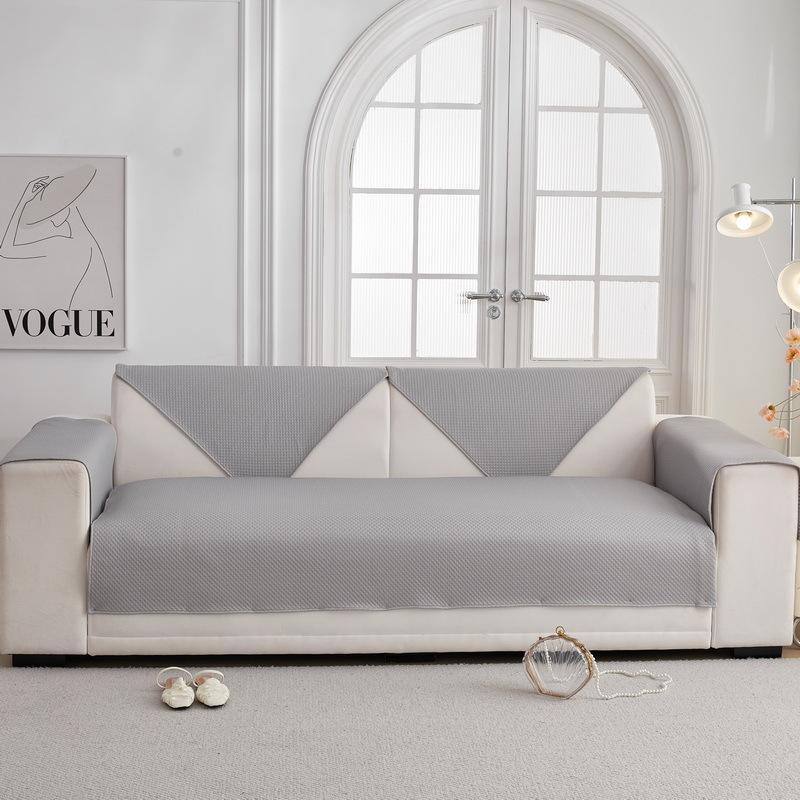 Cool Sofa Cushion Summer Ice Silk Mat Cushion Non-Slip Simple Leather Sofa Seat Cushion Summer Cool Cushion Backrest Towel Cover