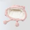 Furry Pig Ear Hat for Adult Teens Plush Earflap Hat for Shopping Skiing Windproof Beanies Hat for Cold Weather Headwear