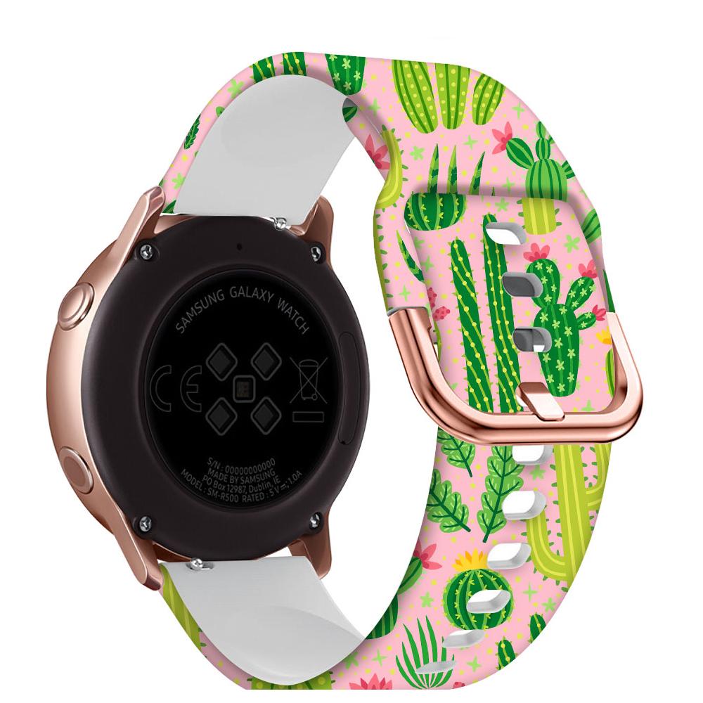 20mm Silicone Strap For Samsung Galaxy Watch 4 5 6 40mm 44mm/5 Pro 45mm/Watch4 Classic 46mm 42mm/Active 2 Bracelet Printing Band