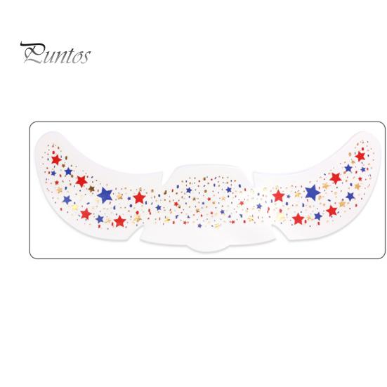 Holiday Tattoo Stickers Waterproof Freckle Tattoos Stickers, USA Flag Face for Independence Safe Skin Decals Day, Patriotic Temporary Body Art