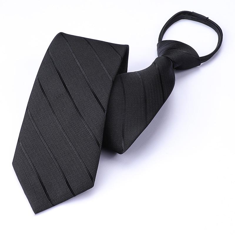 Men's Korean Style Zipper Striped No-Tie Professional Wedding Tie