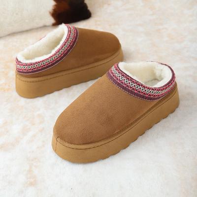 Fashion Platform Fluffy Slippers Women/men House Flats Fashion Plush Winter Shoes Ladies Home Elegant Casual Footwear Large Size