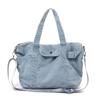 Large capacity literary handbag women's fashion commuter travel bag short-haul luggage bag light canvas denim shoulder bag