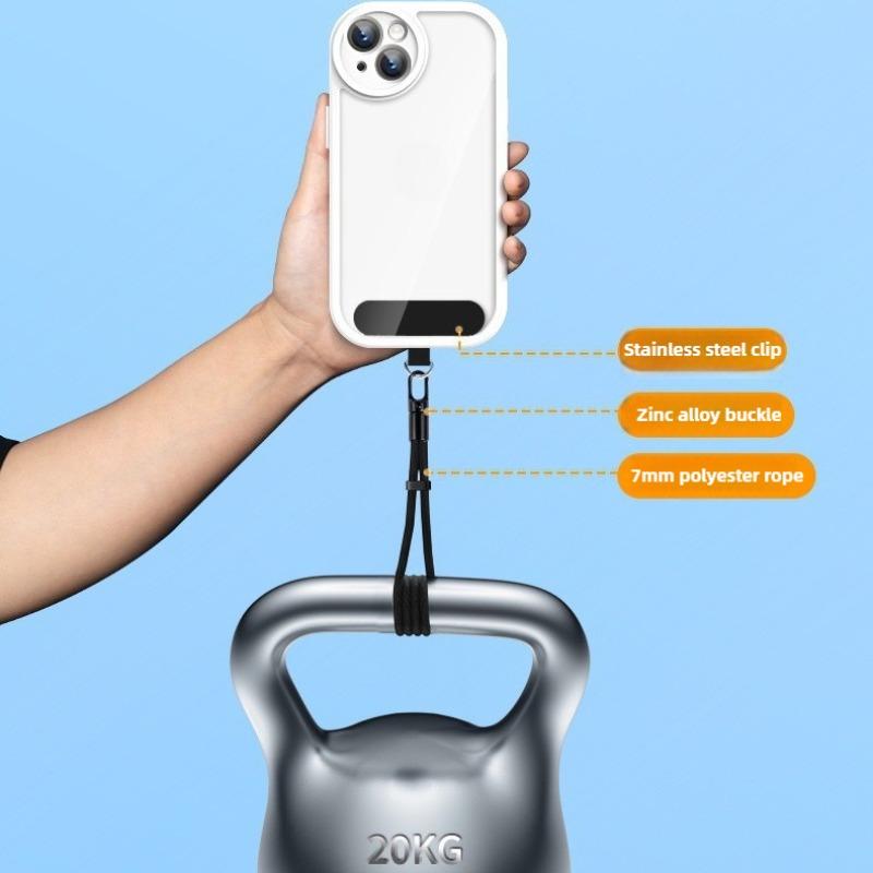 1pc Universal Adjustable Mobile Phone Lanyard Short Wrist Strap with Self-locking Anti-drop Design Durable Polyester Phone Strap