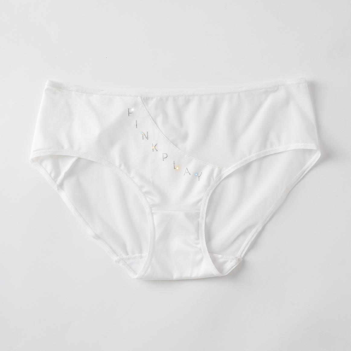 

Трусики средней посадки, украшенные бриллиантами и кружевом, сексуальные, дышащие, большого размера, треугольные, с высокой эластичностью, женские XL белый