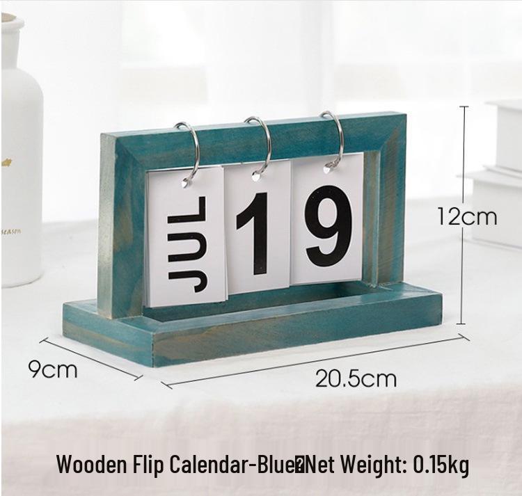 Wooden Flip Calendar - Creative ZAKKA Office and Home Desktop Ornament