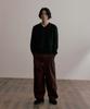 HOOVES Wool Blend V-Neck Crop Knit [Black]