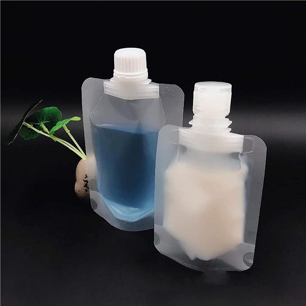 Pachet 12 Pungi Lichide Reumplabile Etanșe Pungă Stand-up 30/50/100ml Pungă Squeezeable pentru Sub-ambalare Șampon