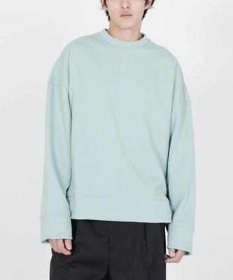 RAW TO RAW Mrt023 Oversized Mock Neck Sweat Top (Ocean Blue)