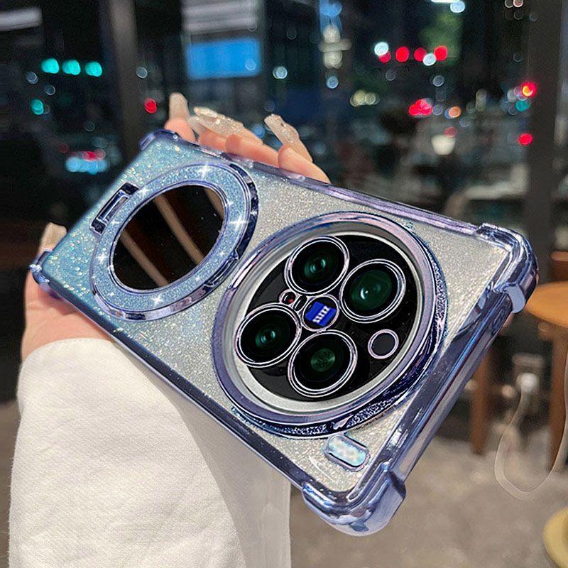 Glitter Mirror Magnetic Holder Stand Case For X300 X200 Mini X200S X100 X100S Pro Ultra Shockproof Plating Silicone Cover
