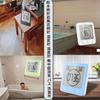 Waterproof Bath Thermometer and Hygrometer with LCD Bath Temperature and Bath Thermometer and Heatstroke or Suction for Shower Clock, Display,