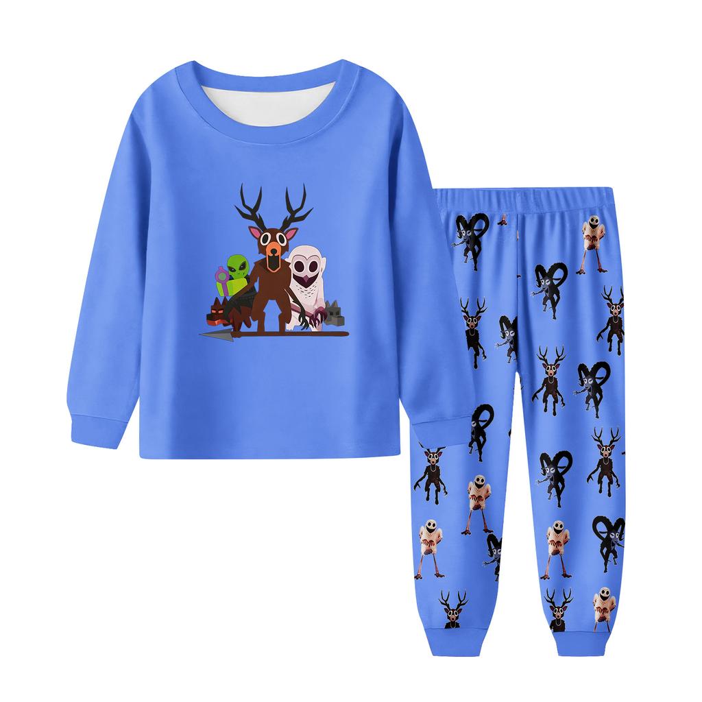 Children's Fashion Suit Skirt Round Neck Long Sleeve Top Pants