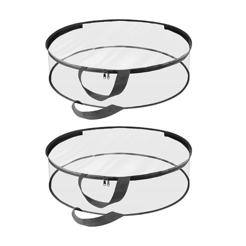 Christmas Wreath Storage Bag Garland Wreath Container Case Round Shaped Decorations Holiday Ornament Pouch