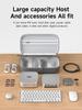 Hagibis Elektronik-Organizer Reisekoffer für Mac Mini Pro Tragbarer wasserdichter Koffer für Dockingstation, Netzteil, SD-, USB-Speichersticks M4/M4 2024, Kabel,