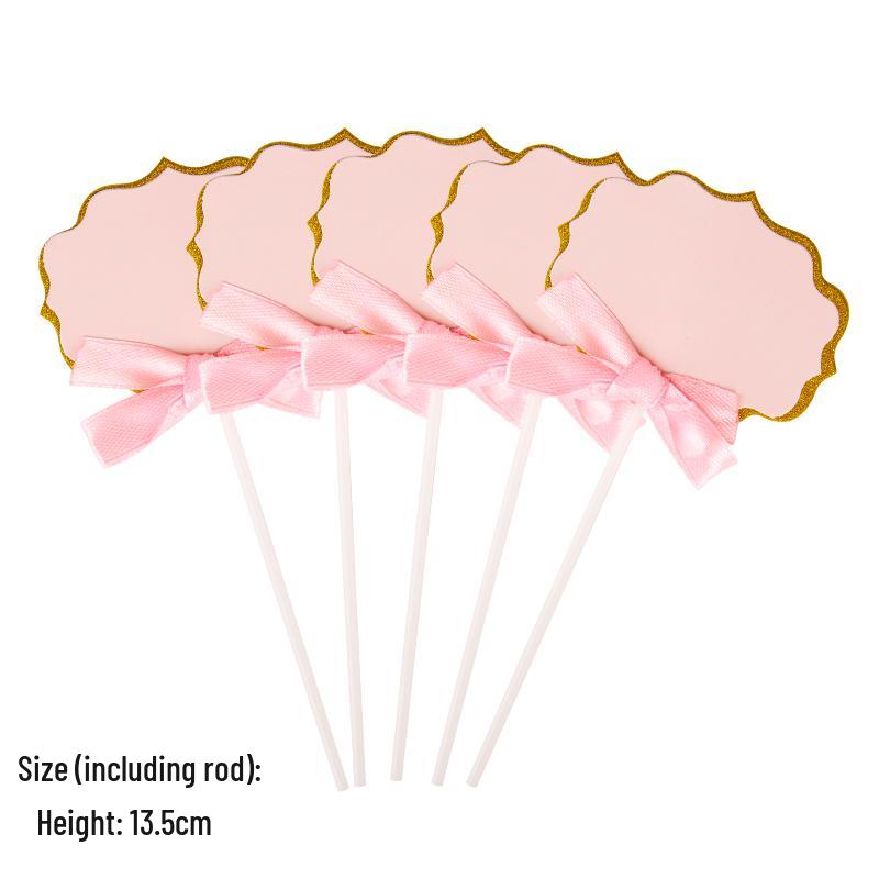 50-Piece Blank Insert Cards for Cake Decorations and Celebrations