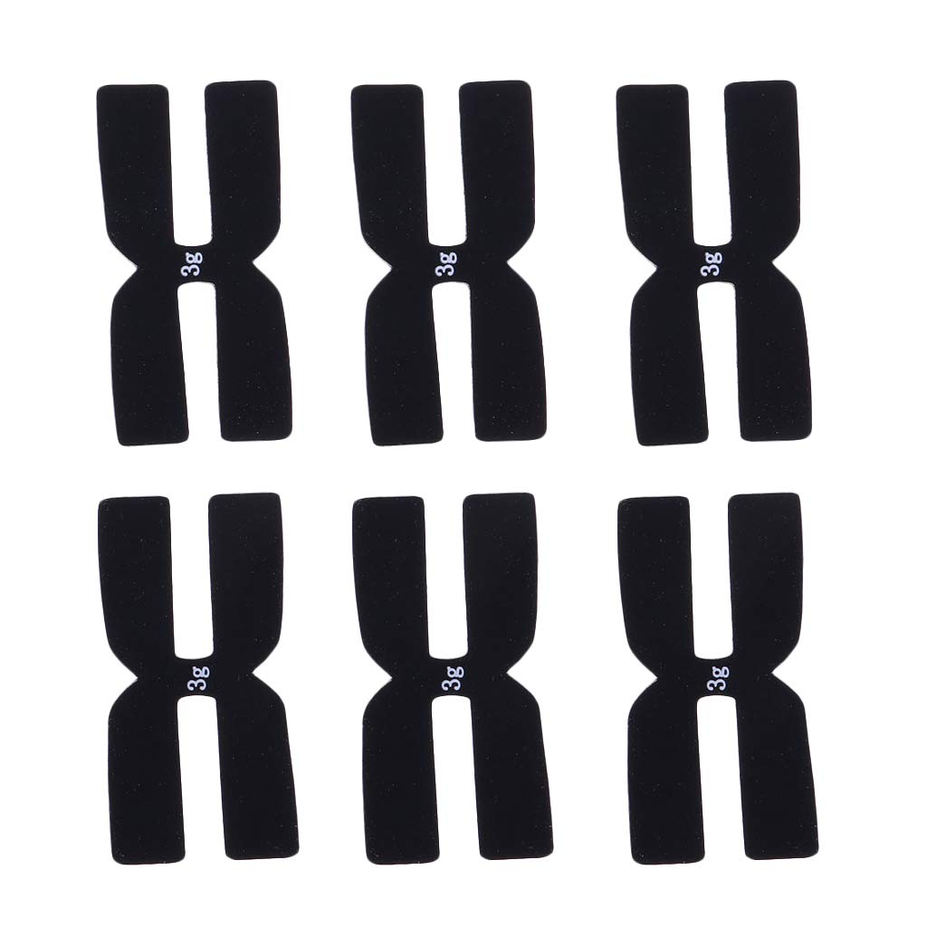 Milageto Set of 6 Tennis Racket Custom Weights H-shaped Adhesive as explained чёрный