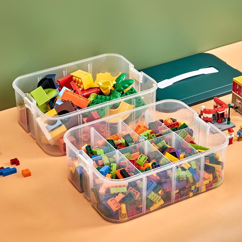 Lego Building Blocks Storage Box – Children's Toy Organizer for Small Parts, Transparent Classification Bin