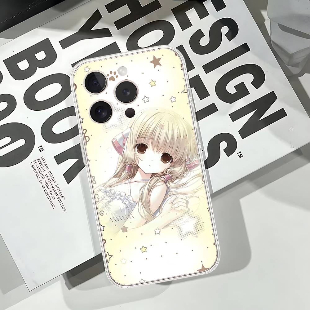 Cute Chobits Phone Case Soft Transparent Case For IPhone 17 16 15 14 13 12 11 Pro Max Mini Plus Cover Case