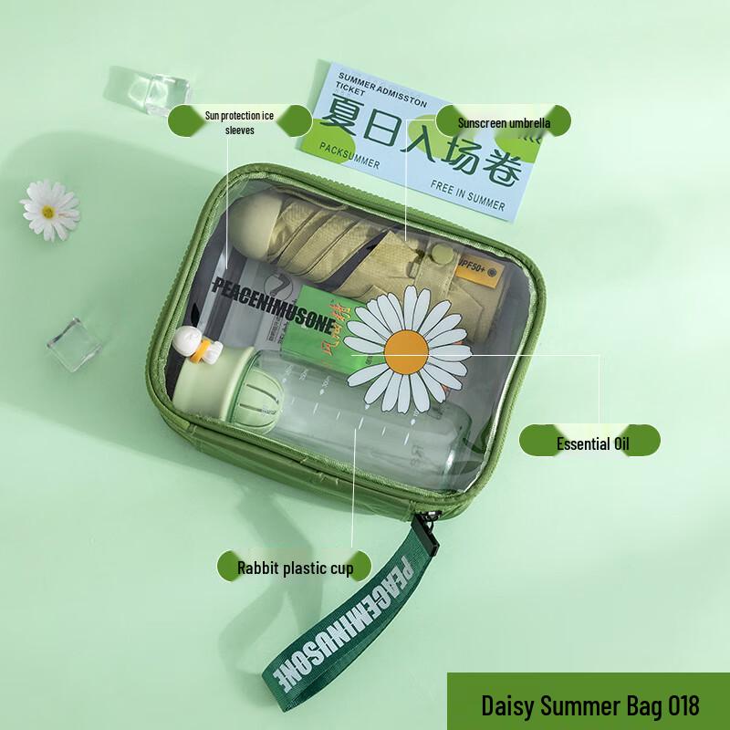 Summer Cooling Essentials Gift Set 018 Water Bottle, Ice Sleeves, Umbrella