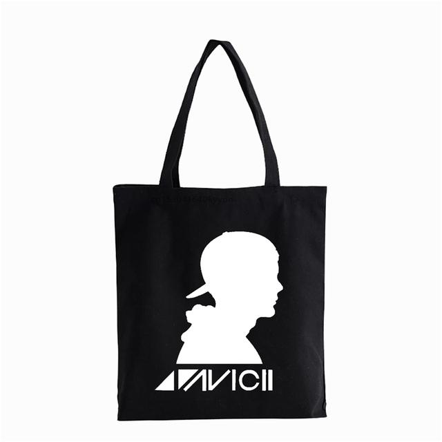 

DJ avicii сумка-шоппер модная мужская и женская сумка-тоут avicii сумка через плечо эко-сумка большая холщовая сумка 29*32cm