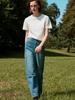 Selliteiljeu Yoke Detail Straight Denim Pants_Blue