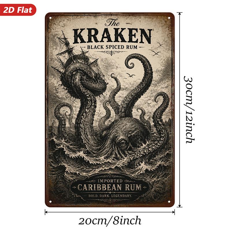 Kraken Siyah Baharatlı Rom Metal Tabela