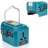 Power Inverter for Makita 18V Battery,DC 18V To AC 120V/220V Portable Power Station with USB,Type-C 280lm LED Light for Camping