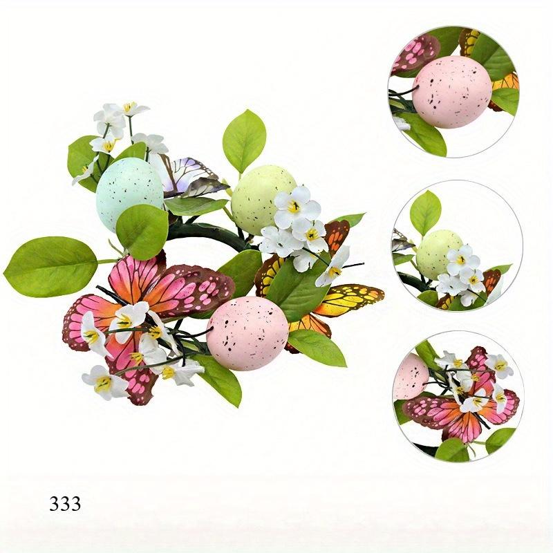 

1 шт. Имитация Рождественский подсвечник Яйцо Лоза Лист розы Украшение Зеленые растения, Искусственные цветы и Сухоцветы