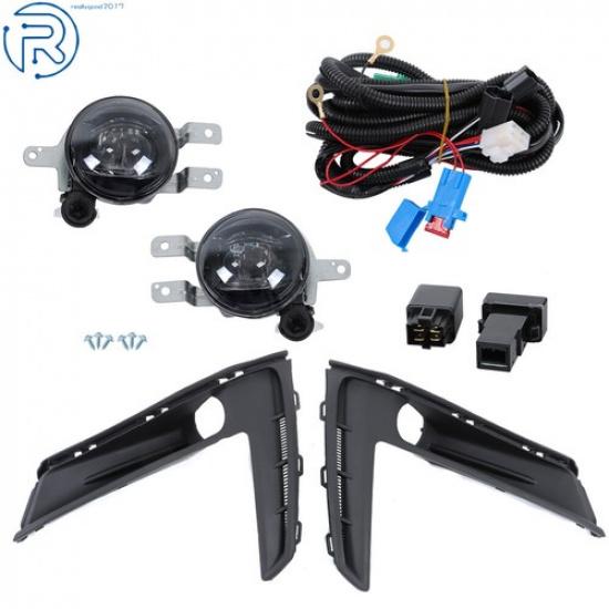 For 2023-2024 Honda CR-V Right&Left LED Fog Lights Lamp Assy w/Black Bezel Kits