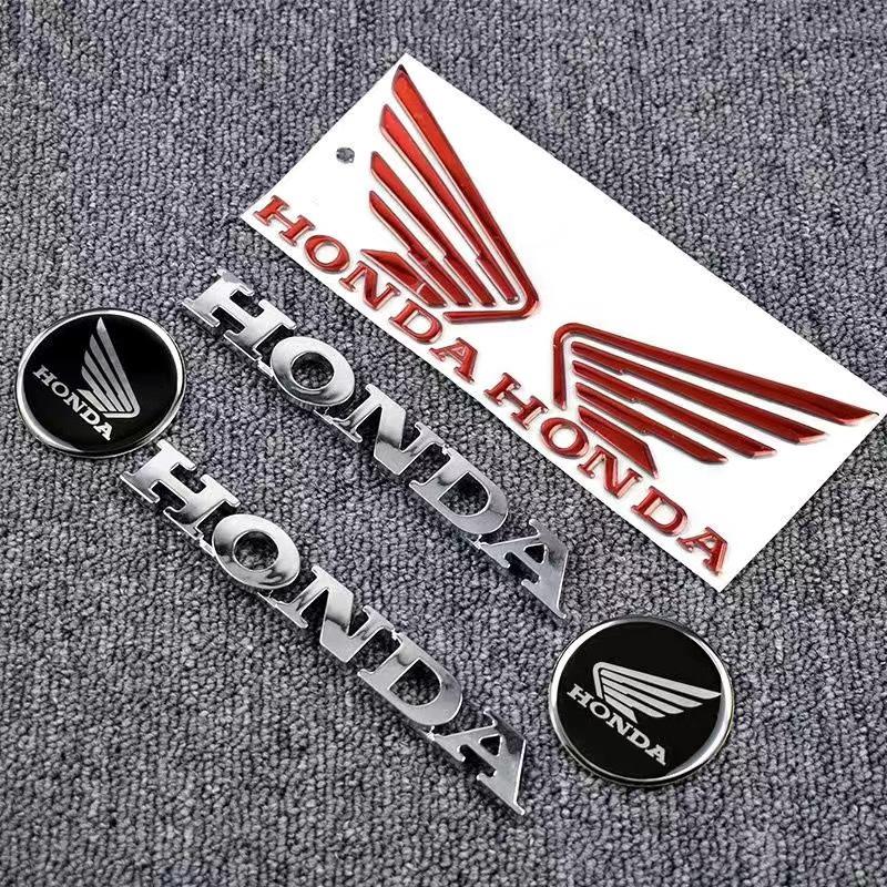 CKU5 Honda Motorcycle Modification Set Logo 3D Sticker HONDA Electroplated Letter Label Waterproof Sticker Moto Accessories Cbr 600