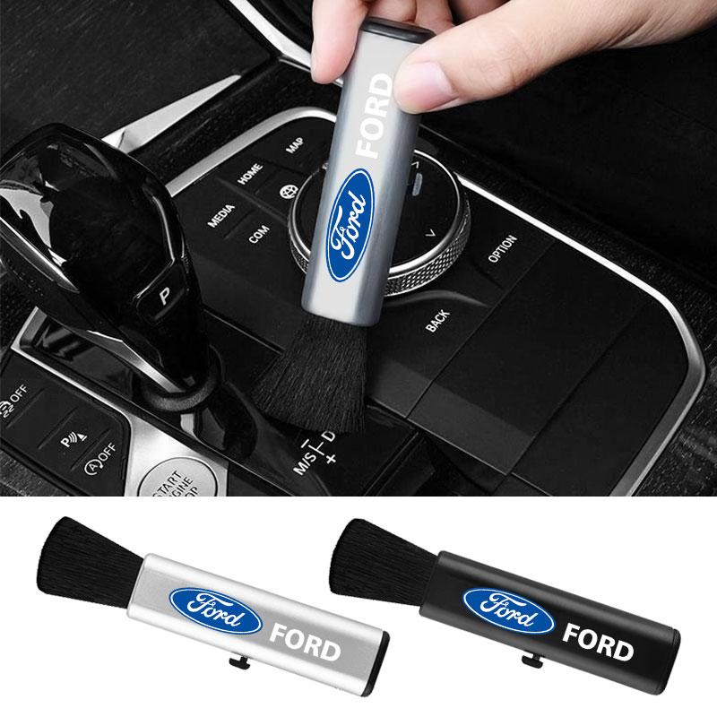Retractable Car Air Vent Cleaning Brush Car Badge Detail Dust Remover For Ford Mondeo MK1 MK2 MK3 MK4 MK5