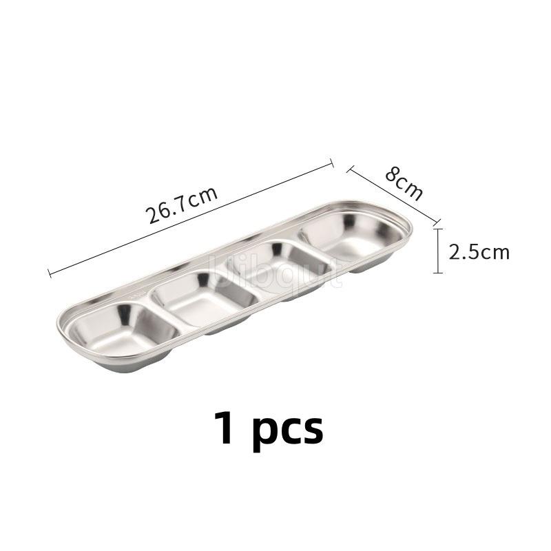 SUS 304 Stainless Steel Pepper Roast Meat Sauce Dishes bowl Separate Sushi Vinegar Soy Plates Tableware Food Seasoning Tray