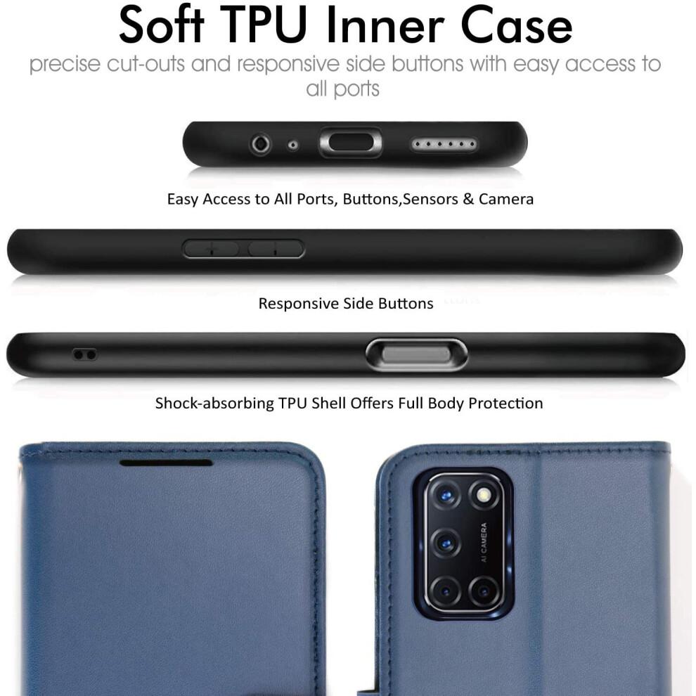 Leather Wallet Case for Oppo A72 / A52 / A92, Flip Protective Case Cover with Wallet Card Holder