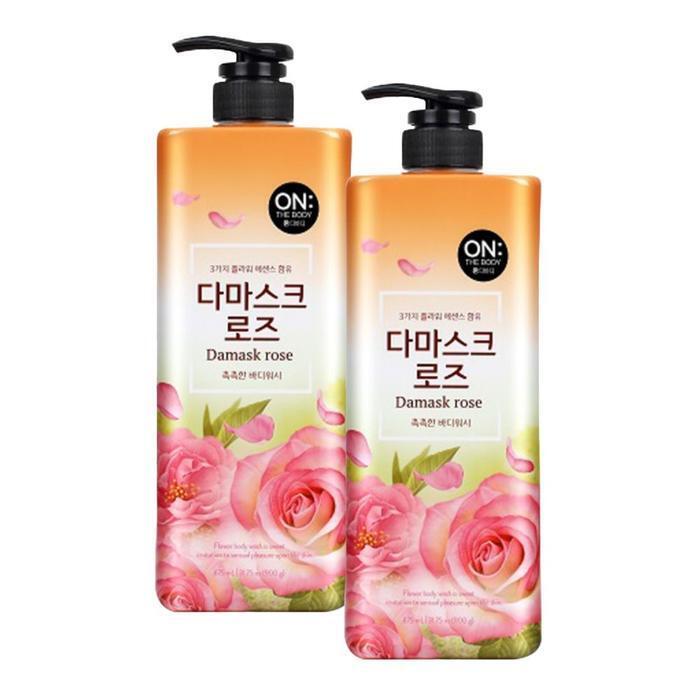 ON THE BODY Flower Body Wash Damask Rose Scent 900ml x 2 (15235943)