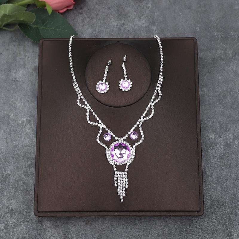 Set di Collana e Orecchini alla Moda in Stile Coreano: Accessori Perfetti per Matrimonio Sposa