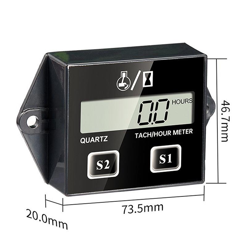 Resetable Waterproof Digital Display Engine Tach Hour Meter Tachometer Gauge Engine Rpm Lcd Display Digital Engine Tachometer
