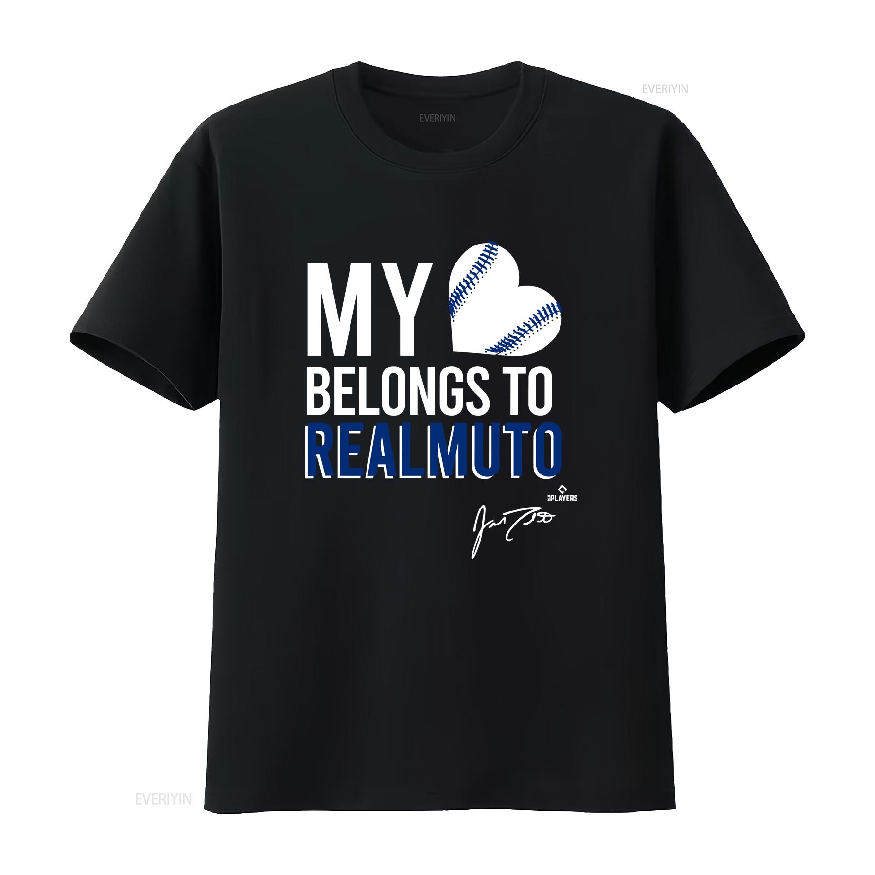 

My Heart Belongs To J T Realmuto Shirt vintage Washed Versatile streetwear Slightly Stretched Breathable fashion Soft 4XL