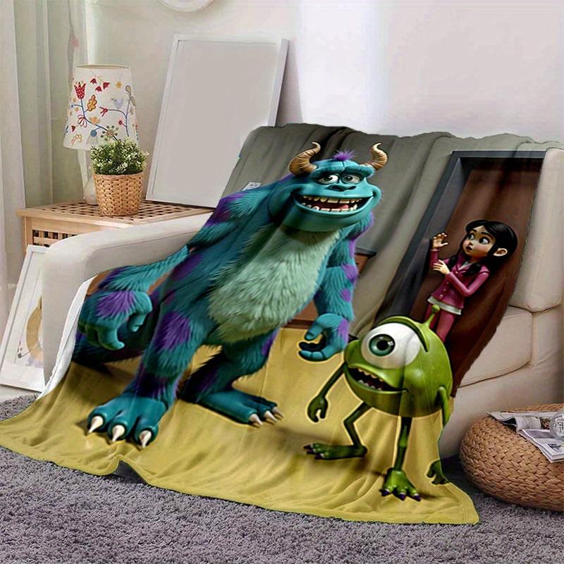 1pc, Soft and Cozy Monster Inc. Plush Blanket, Perfect for All Seasons, Soft Flannel Throw Blanket, Versatile & Cozy for Bedroom, Living Room, Travel,