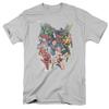 Justice League Refuse To Give Up Mens T Shirt Silver
