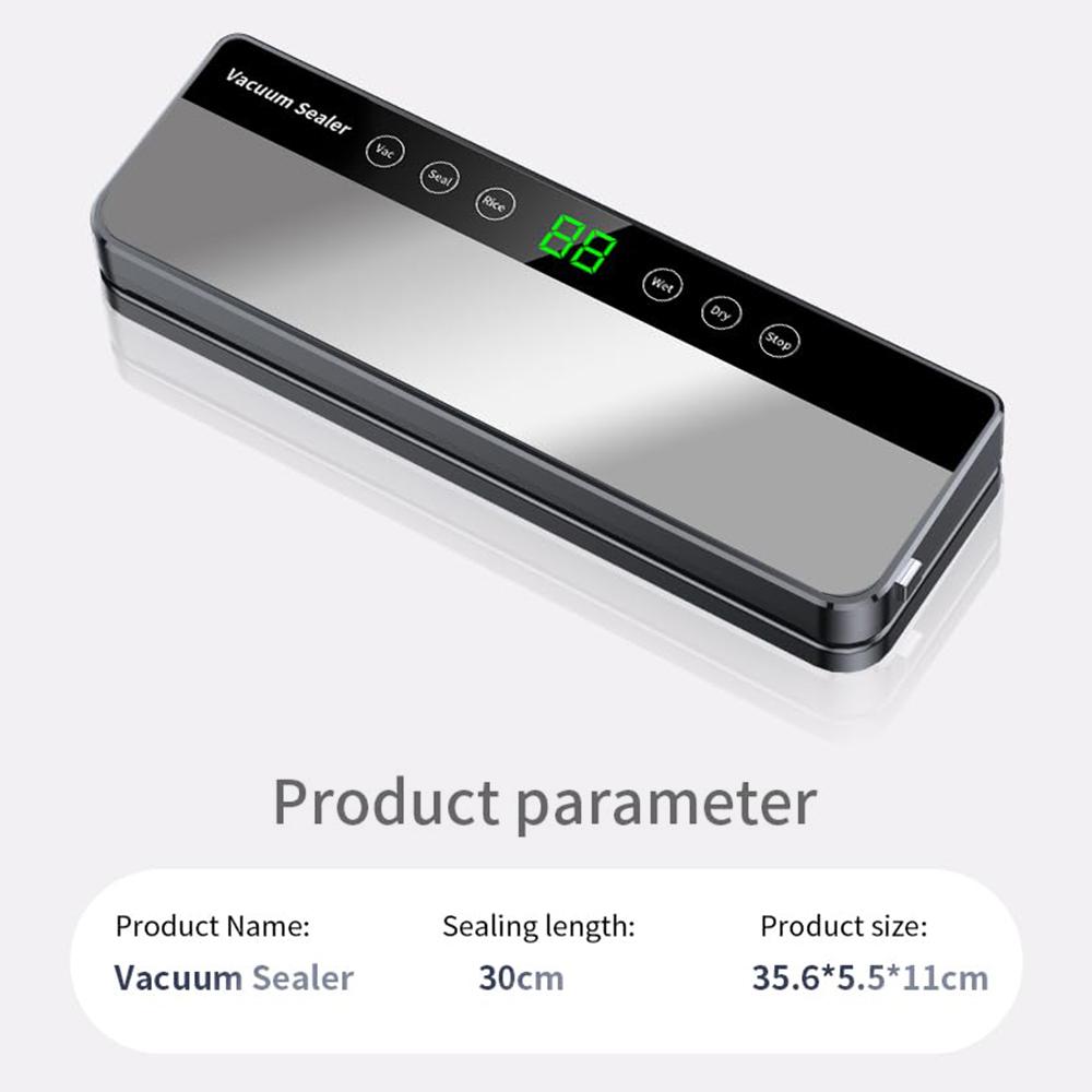 Stainless Steel Automatic Vacuum Food Sealer Machine with 30 Textured Bags