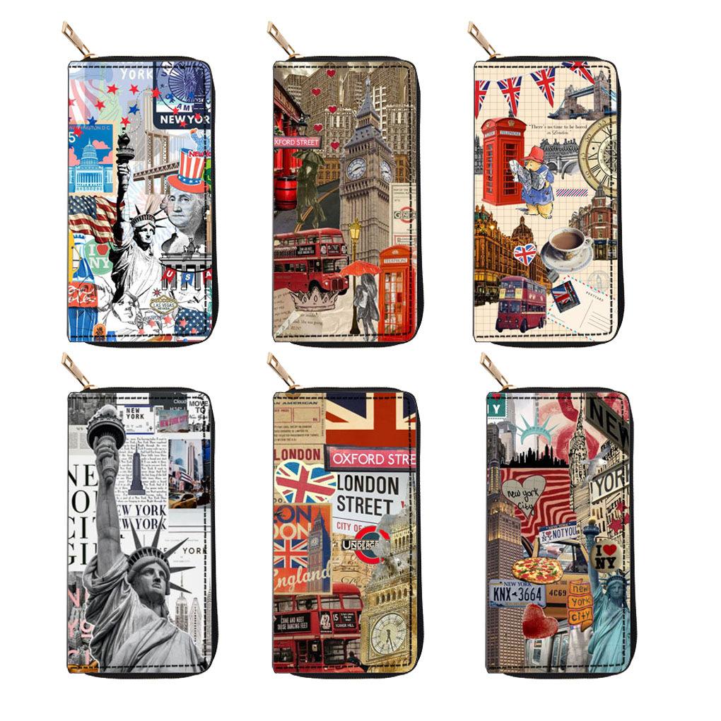 Eiffeltornet Lång Plånbok med Dragkedja Clutchplånbok