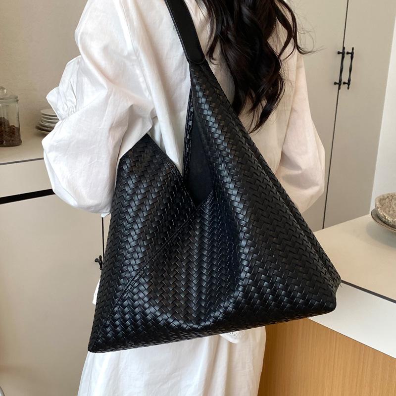 Borsa alla moda da donna a spalla singola, Borsa a mano casual con texture unica e look di alta gamma, Borsa shopper